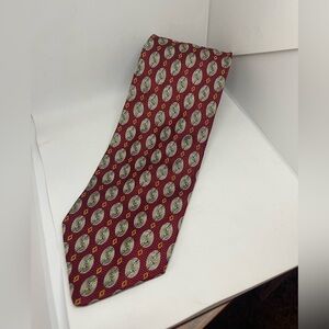 Harold‎ Powell Red and Gold Patterned Tie office formal preppy wedding